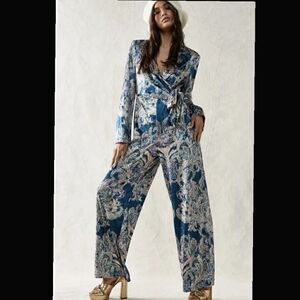 Free People Delphine Velvet Jumpsuit Size M